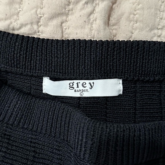 Grey Bandit Knit Mini Skirt - Picture 2 of 3